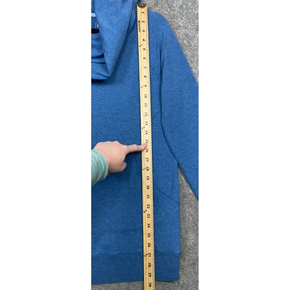 LL Bean Cozy Pullover Blue Medium Tall Cowl Neck - Picture 15 of 16